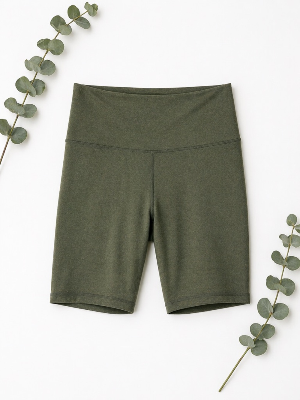 Old Navy Active Cloud+ Bike Shorts Olive Green High Rise Go Dry Size L